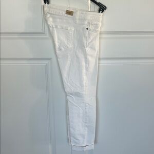 NWOT PAIGE Kylie crop Women's White Jeans